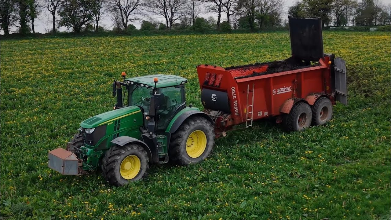 😍Un Sodimac Rafal 2 essieux aux épandages de fumier 2025 🤩 | John Deere 6230R & JCB 🇫🇷💨