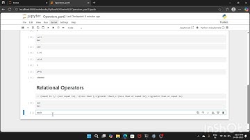 Python for Data Science | Part 3 | Operators in Python | Jupyter Notebook 