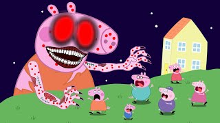 Giant Peppa Monster Visits The Mountain House Peppa Piggggg Funny Animation