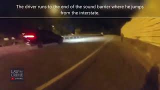 Bodycam Shows Handcuffed DUI Suspect Jump Off Highway Bridge to Escape Arrest