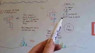 Grade 4 Math 4.12a, Multi-step division word problem (new version)