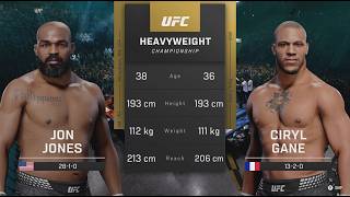 UFC 6 - Jon Jones vs Ciryl Gane 2 - CPU vs CPU