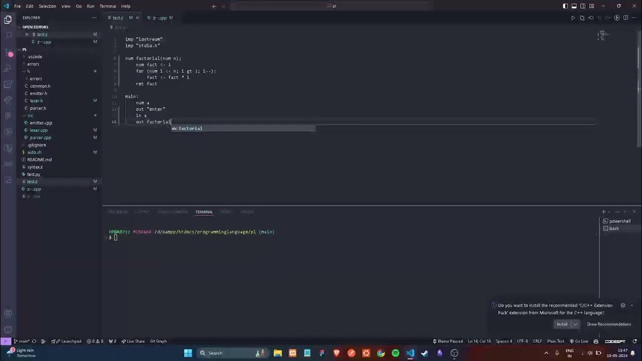 z-- | A custom programming language - YouTube
