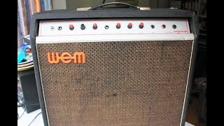 WEM Dominator 45 - 1970s British Guitar Amp.  Restoration and Live Demo.