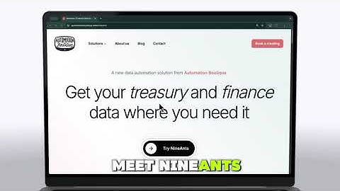 NineAnts: data automation & AI platform for treasury & finance