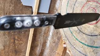 Kabar Thunderhorse Throwing Knife handle modification.