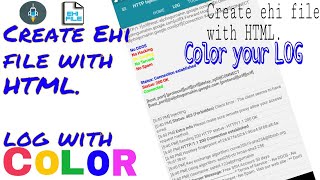 Created Ehi file with HTML COLOR your Log 2020