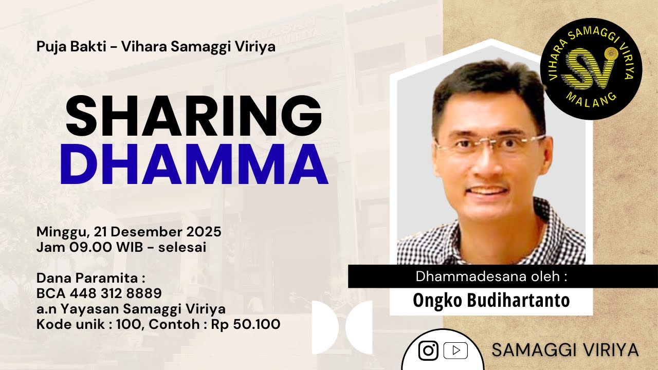 Puja Bakti Umum 21 Desember 2025 - Sdr. Ongko Budihartanto