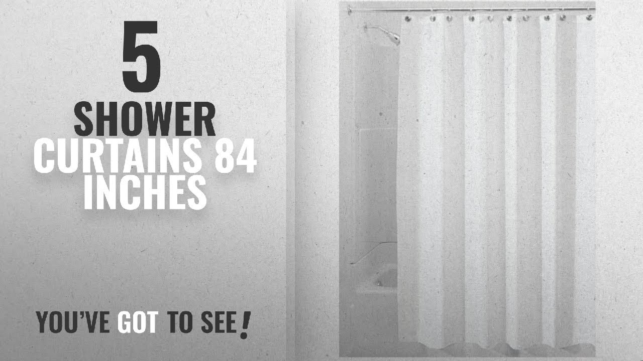 Top 10 Shower Curtains 84 Inches [2018]: InterDesign Waterproof Mold and Mildew-Resistant Fabric