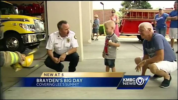 Police, firefighters treat boy with cancer to special day