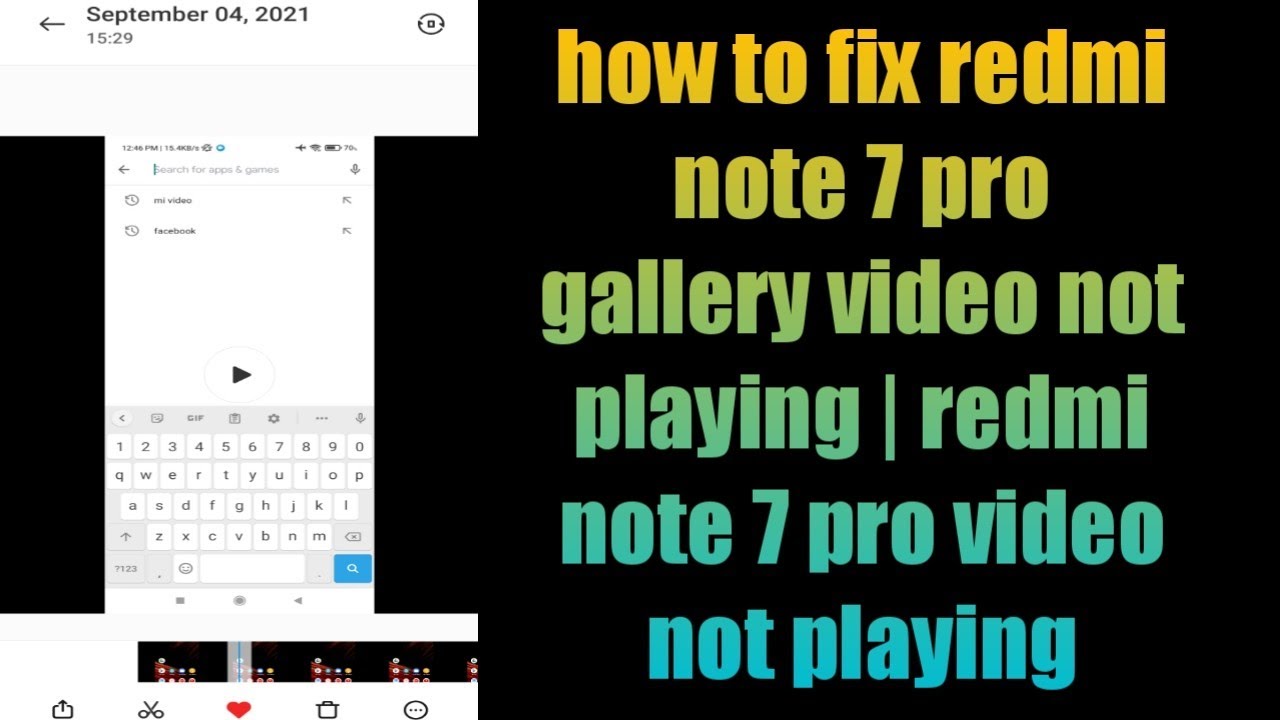 how to fix redmi note 7 pro gallery video not playing | redmi note 7 pro video not playing