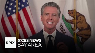 California Gov. Gavin Newsom says 'democracy is under assault' in speech attacking Trump admin.