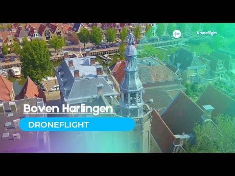 Drone boven Harlingen.