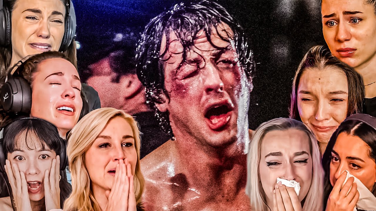 TOP FEMALE "EMOTIONAL ENDING" Reactions! Rocky Movie Reaction