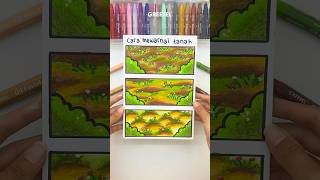 Easy tutorial for coloring soil using Kids Oil Pastel with 36 colors 😍🎨 #Greebel