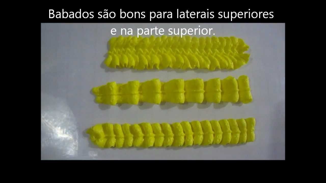 Decoração de bolos - acabamentos parte 8 - babados