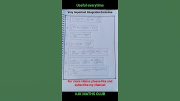 integration important formulae list|class 12|Bsc.