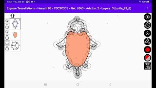Explore Tessellations (Android App) Turtle  (Heesch 08) C3C3C3C3 screenshot 4