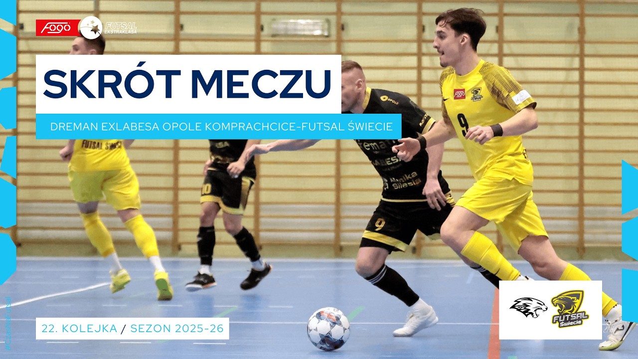 Dreman Exlabesa Opole Komprachcice - Futsal Świecie 1:4 SKRÓT 22. kolejka (2025/26)