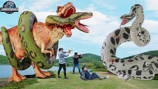 Last Blockbuster Trex Attack | Anaconda vs Trex | New Hollywood Movie (2023) | Dinosaur | Ms.Sandy