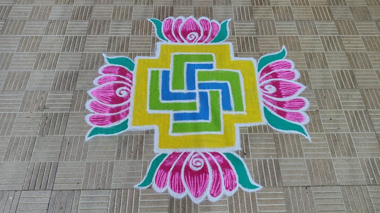 மாசி மாத ஸ்பெசல் கலர் ரங்கோலி| maasi month kolam design |Beautiful Rangoli | Rangolibook | கோலங்கள் 