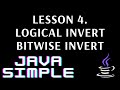 JavaSimple 4.Logical Invert, Bitwise Invert
