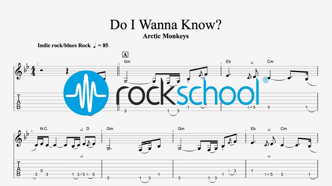 Do I Wanna Know? - Arctic Monkeys Rockschool 2024 Electric Guitar Grade