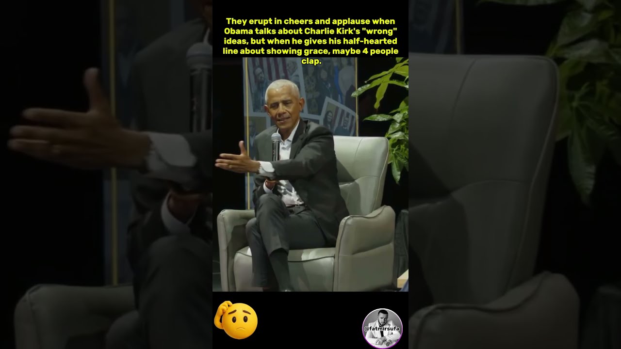 Obama Talks About Charlie Kirk S Wrong Ideas But When He Gives His Half Hearted Line 