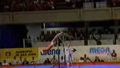 High bar. Tkachev with 1/1 + Gienger