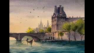 A view of Paris - Watercolor Cityscape