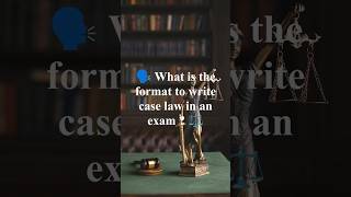 What is the format to write case law in an exam? 📚 | Case Study | @LawfulUniverse | #caselaw #case