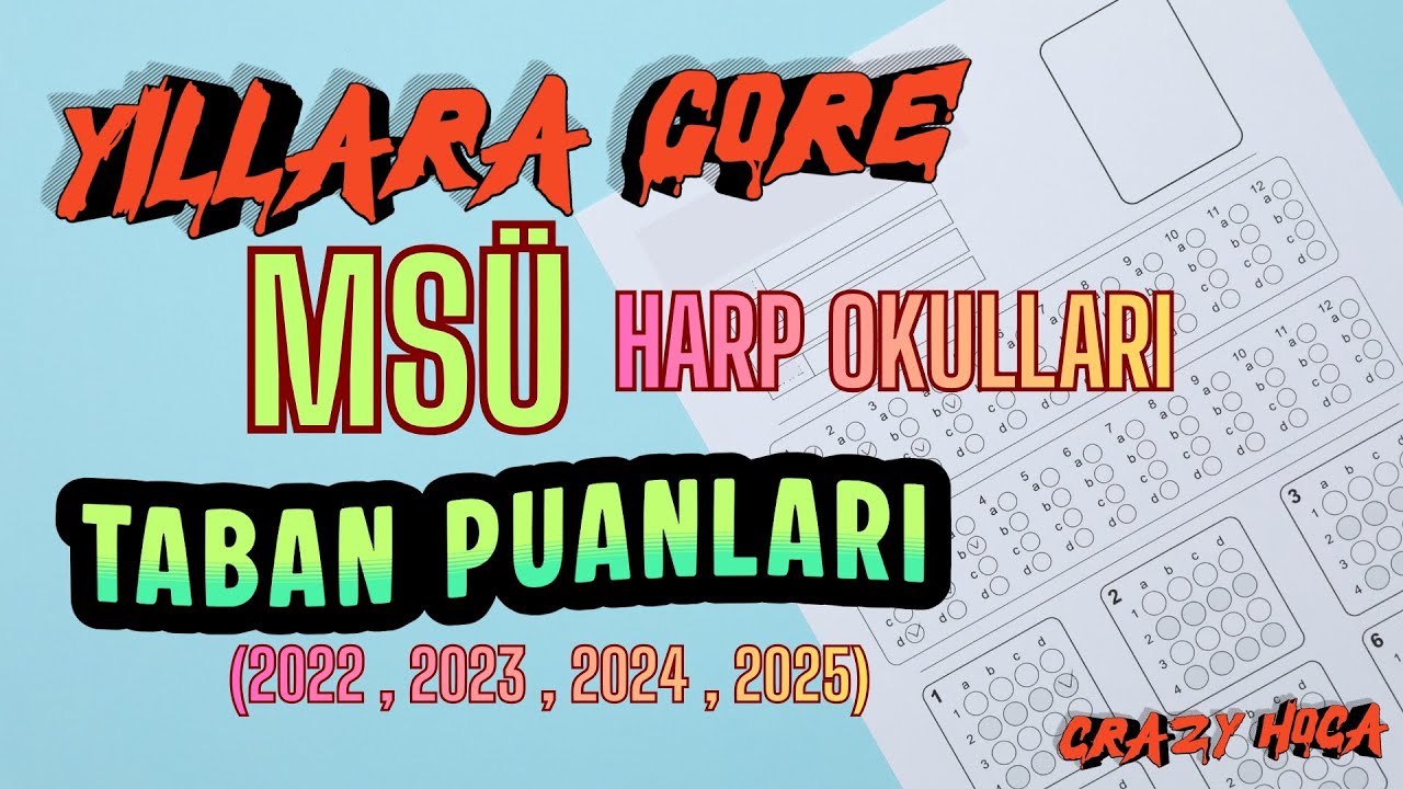 MSÜ Harp Okulları Taban Puanları 