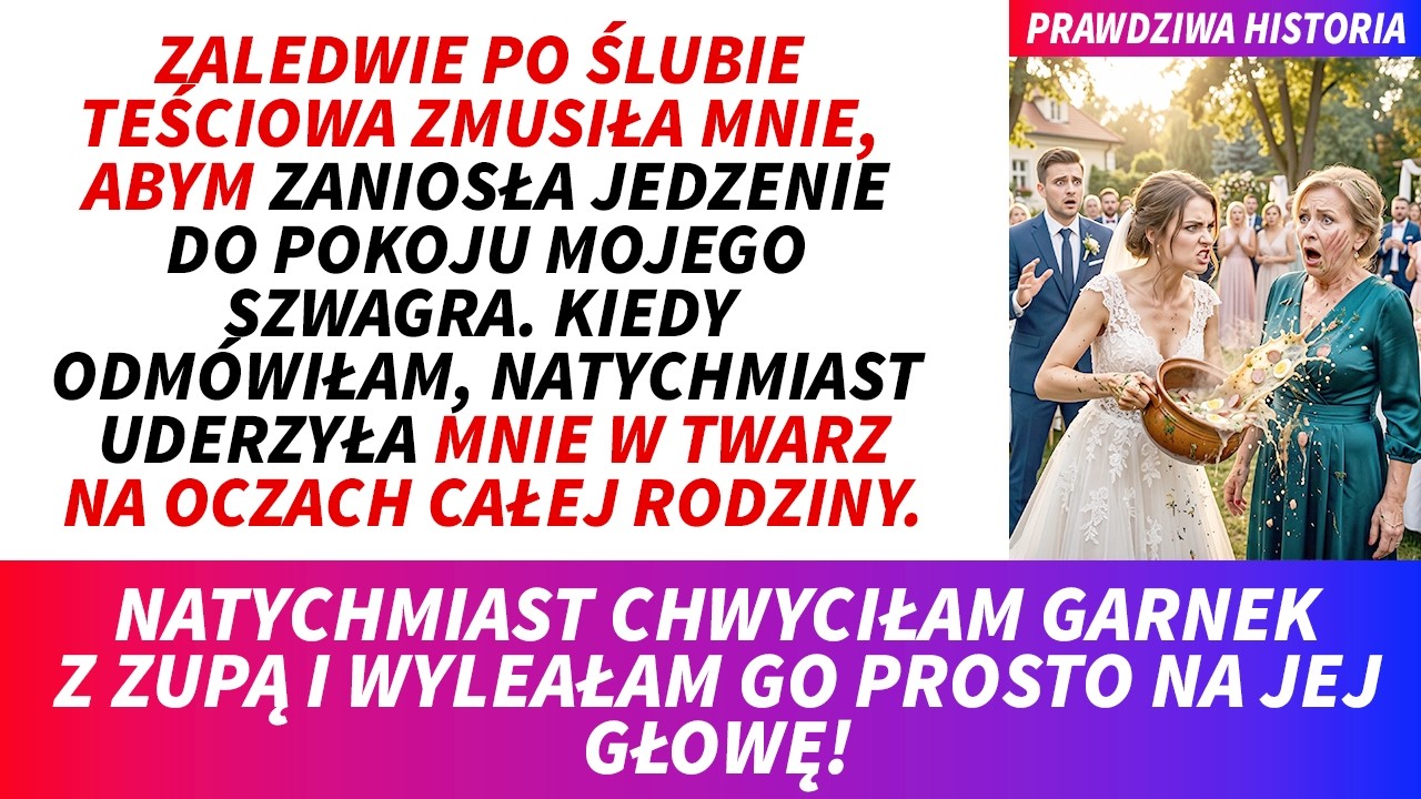 Ledwo przebrzmiały weselne toasty, a dłoń nowej teściowej spoliczkowała mnie na oczach całej rodziny. Stało się to w salonie pełnym gości, gdy odmówiłam zanoszenia obiadu dorosłemu synowi. Kacper...