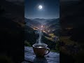 Night Coffee with Peaceful Mountain View ☕🌙 Relaxing Night Nature