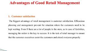 Why Is Retail Management Important  MITSDE