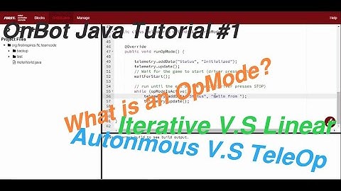 Your First FTC OpMode with OnBot Java