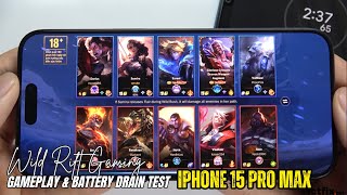 iPhone 15 Pro Max League of Legends Mobile Wild Rift Gaming test | LOL Mobile
