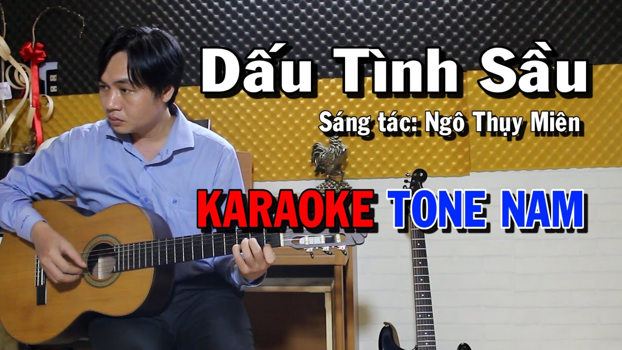 Dấu Tình Sầu Tone nam Beat Guitar Karaoke NBC YouTube
