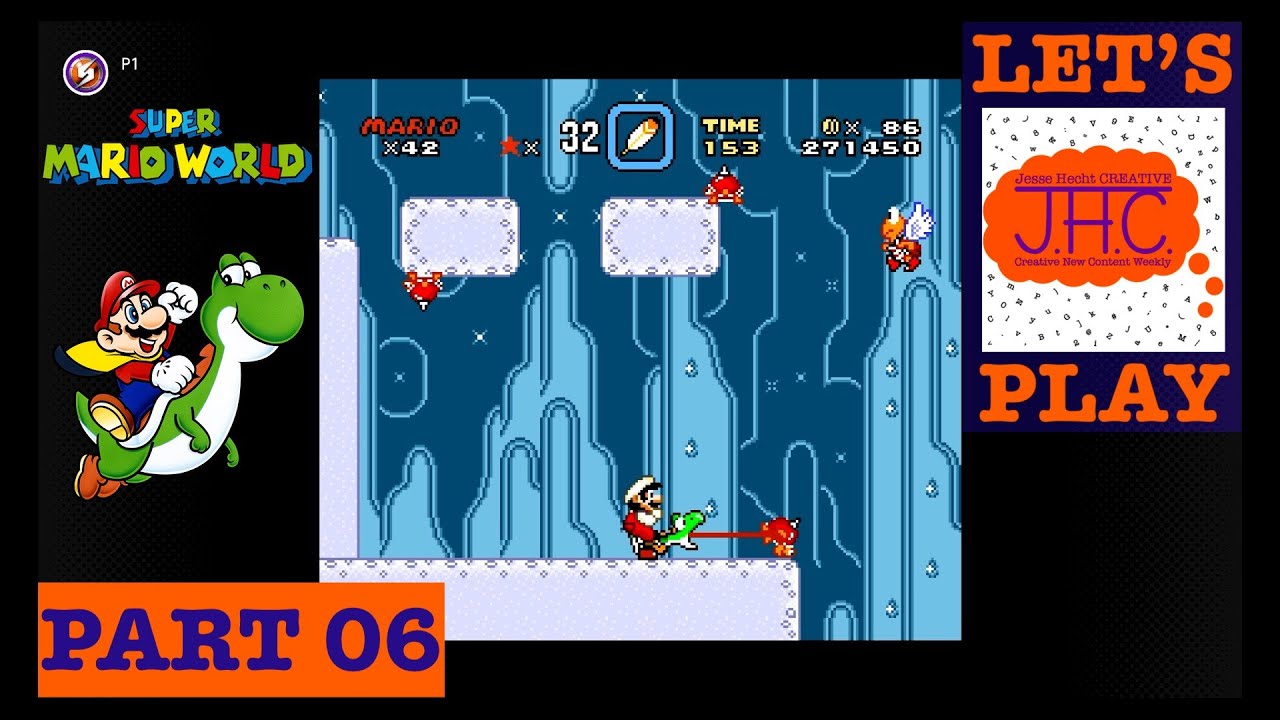 SNOW CAVE? Let's Play Super Mario World SNES! Yoshi Koopalings Bowser Luigi Princess Peach Nintendo