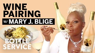 Mary J Blige Taste Tests Her Wine With 3 Pasta Dishes  | Bottle Service | Food & Wine