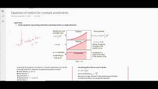 equations of motion lesson - CAPE PHYSICS UNIT 1