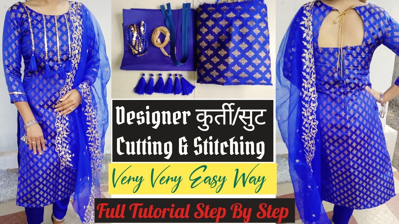 New Trendy Side Pleated Kurti Cutting and Stitching /Kurti Design - YouTube