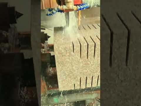 Mesin otomatis yang dapat membentuk batu besar secara presisi #shorts