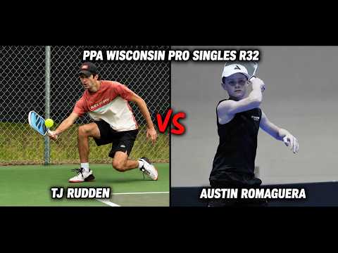 PPA Tour Pro Singles Wisconsin 125 R32: TJ Rudden vs Austin Romaguera (July 2026)