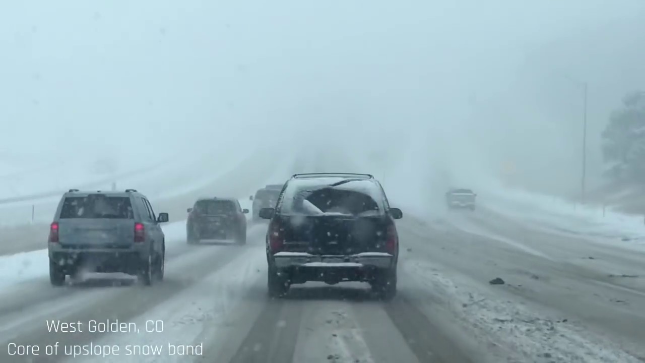 HEAVY SNOW dominates CO Foothills with up to 12” of snow! - YouTube
