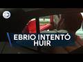Conductor ebrio intentó huir tras impactarse; generó alarma