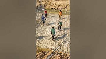 Culvert Bottom Slab Top mesh Steel fabrication work.