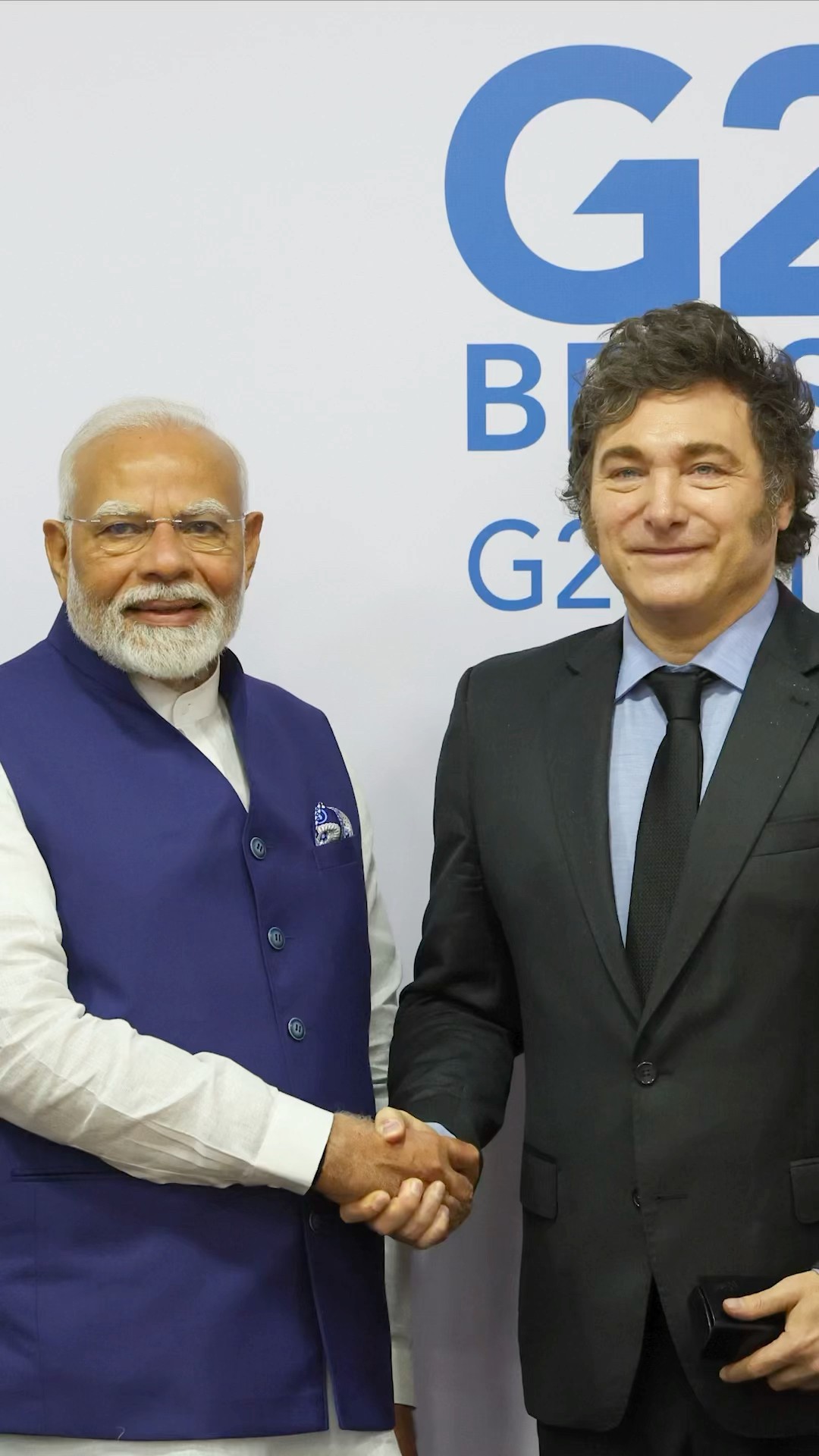 PM Modi holds bilateral meeting with President Javier Milei of Argentina | #shorts