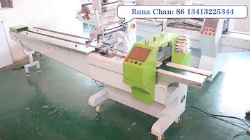 Automatic servo motor flow cake/ bread/ biscuit packing machine