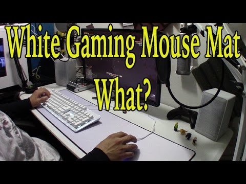 Glorious White Extended Gaming Mouse Mat - 36x11 